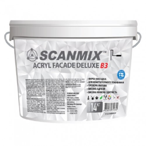 Краска фасадная акриловая Scanmix Acryl Fasade Delux B3 