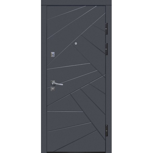 Двери металлические Riccardi (URBAN 1-А) графит матовый/дуб ash line BG 