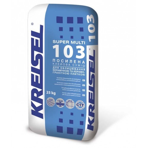 Клей для плитки посилений Kreisel SUPER MULTI 103, 25 кг