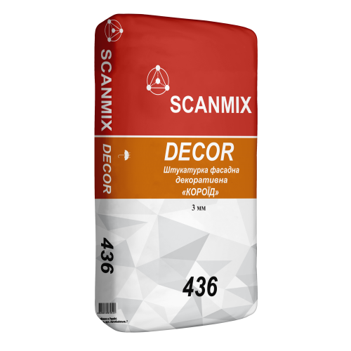 Штукатурка декоративная Scanmix DEKOR "короед" 3 мм 25 кг
