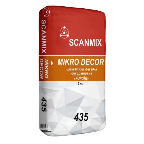 Штукатурка декоративна Scanmix MIKRO Dekor "короїд" 2 мм 25 кг