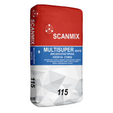Клей для плитки Scanmix Multisuper білий 25 кг Клей для плитки Scanmix Multisuper білий 25 кг