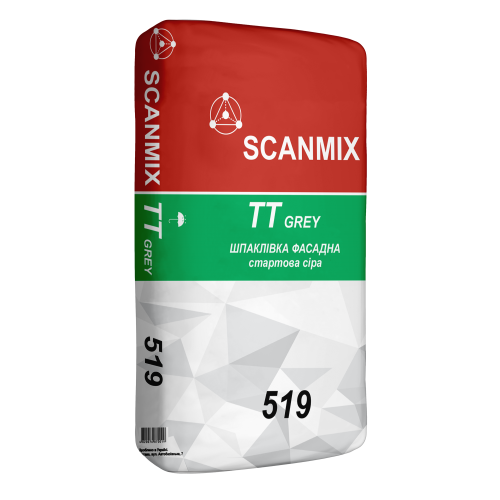 Шпаклевка фасадная стартовая Scanmix TT серая 25 кг